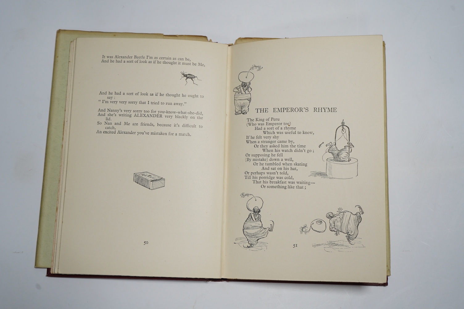 Milne, A. A - Now We Are Six. Decorations by E. H. Shepard, 1st edition, 8vo original pictorial cloth, top edge gilt, pictorial endpapers, illustrations throughout the text, Methuen & Co. Ltd., London, 1927